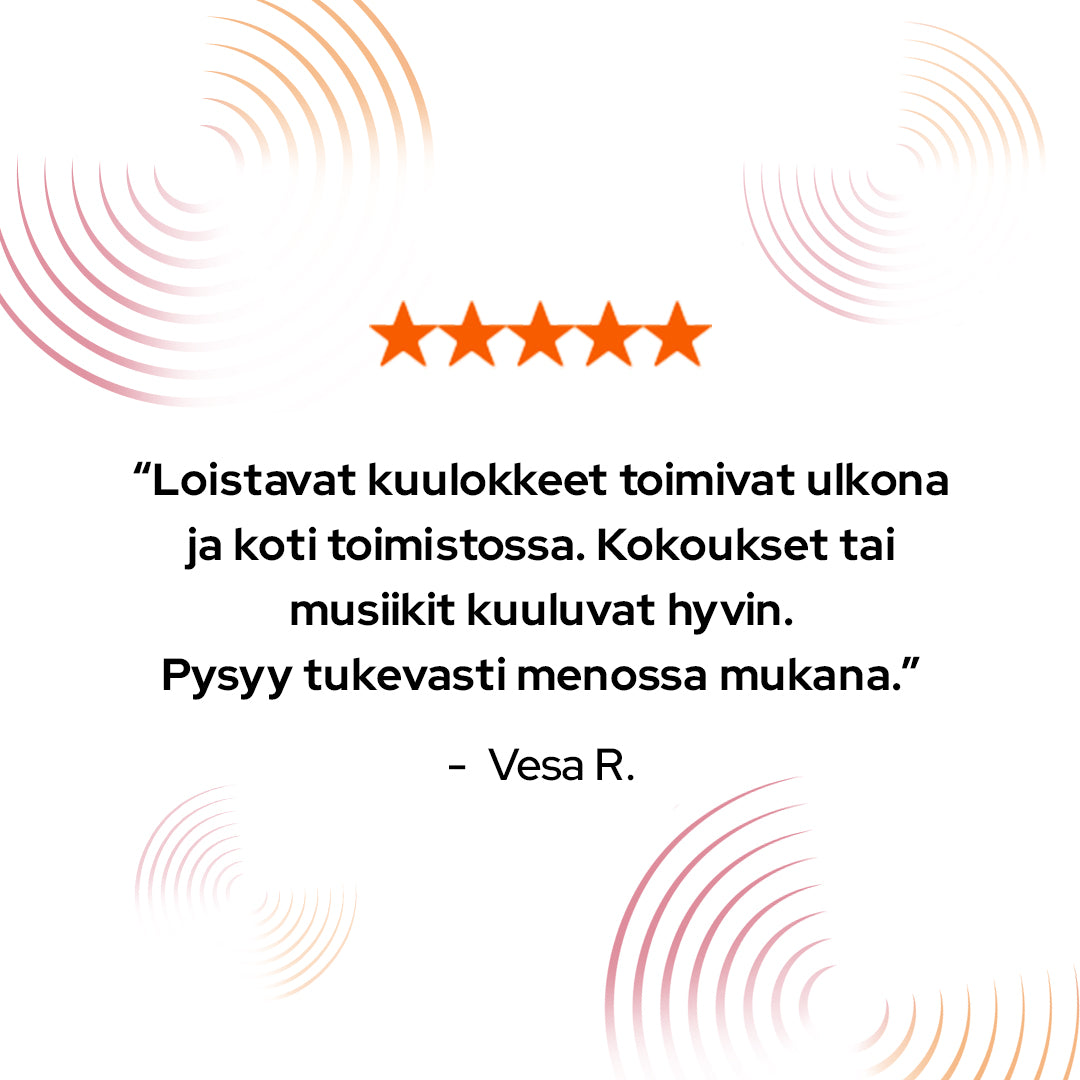 Joy Koru Musta huippukuuloke + TinyPower vara-akku - HERMOROMAHDUS ALE