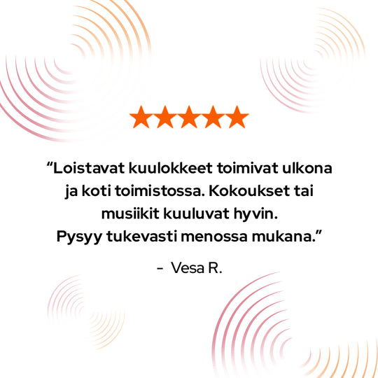 Joy Koru Musta huippukuuloke + TinyPower vara-akku - HERMOROMAHDUS ALE