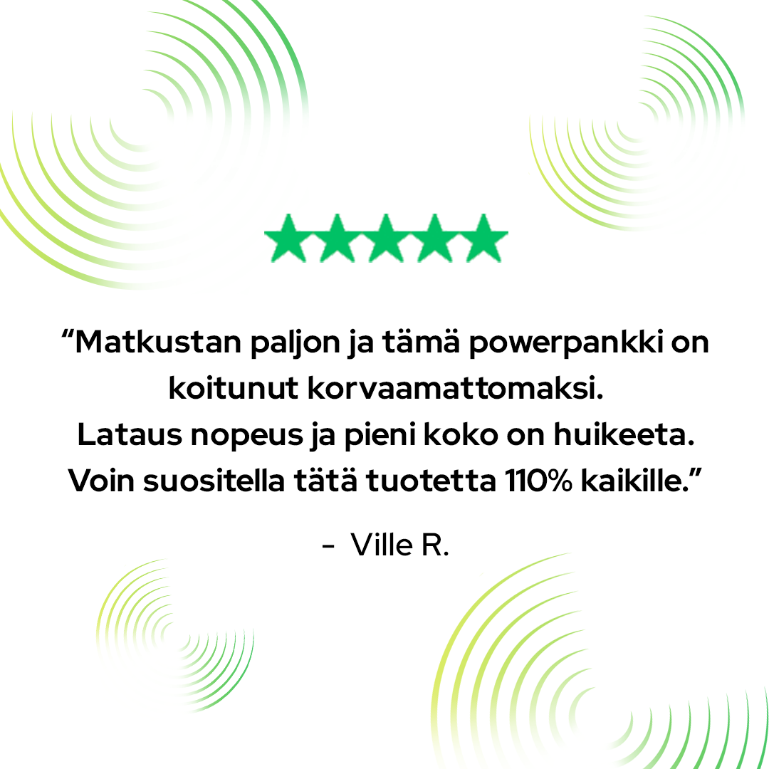 Joy Koru Musta huippukuuloke + TinyPower vara-akku - HERMOROMAHDUS ALE